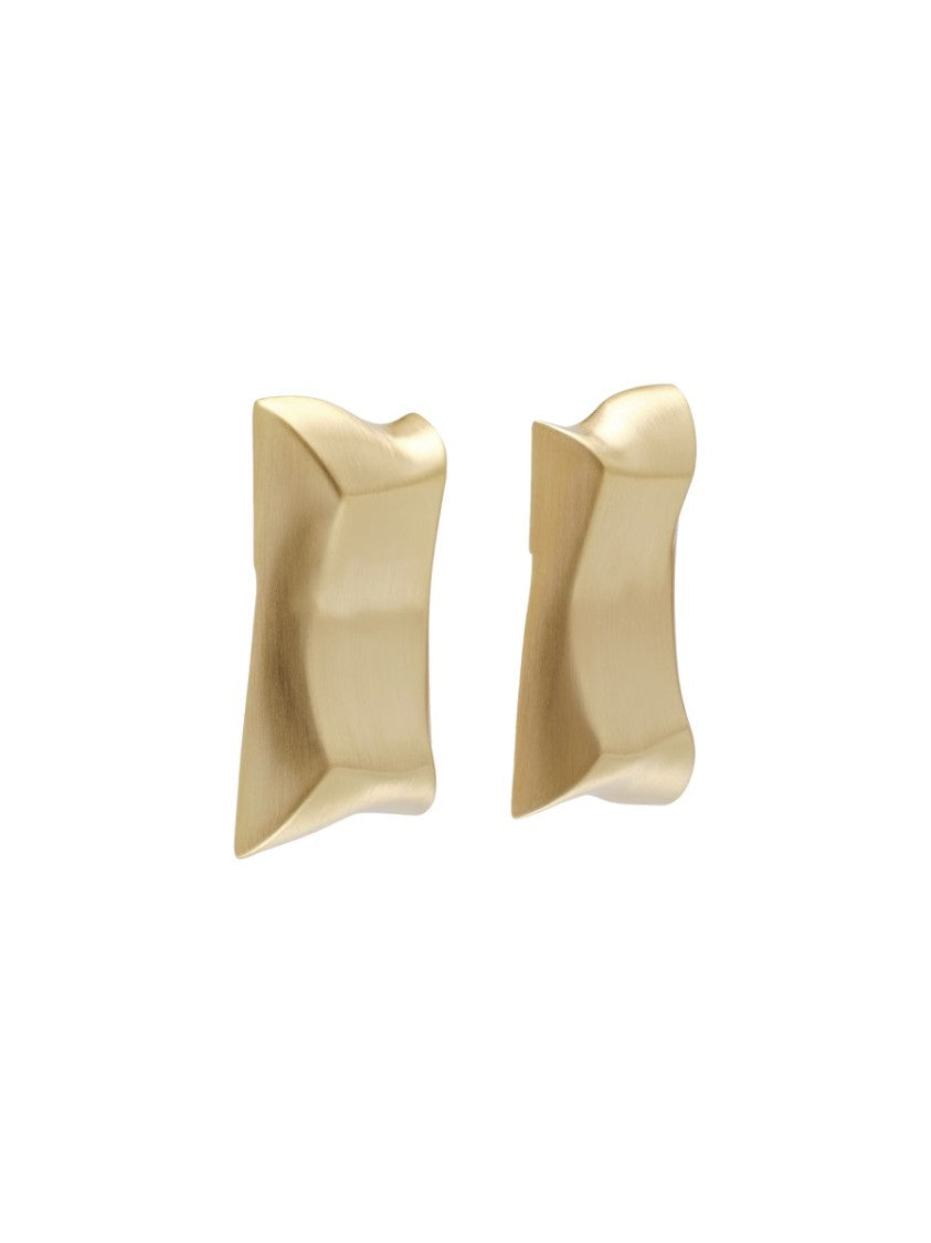 Cult Gaia Alaya Pillow Rectangular Matte Clip Earrings