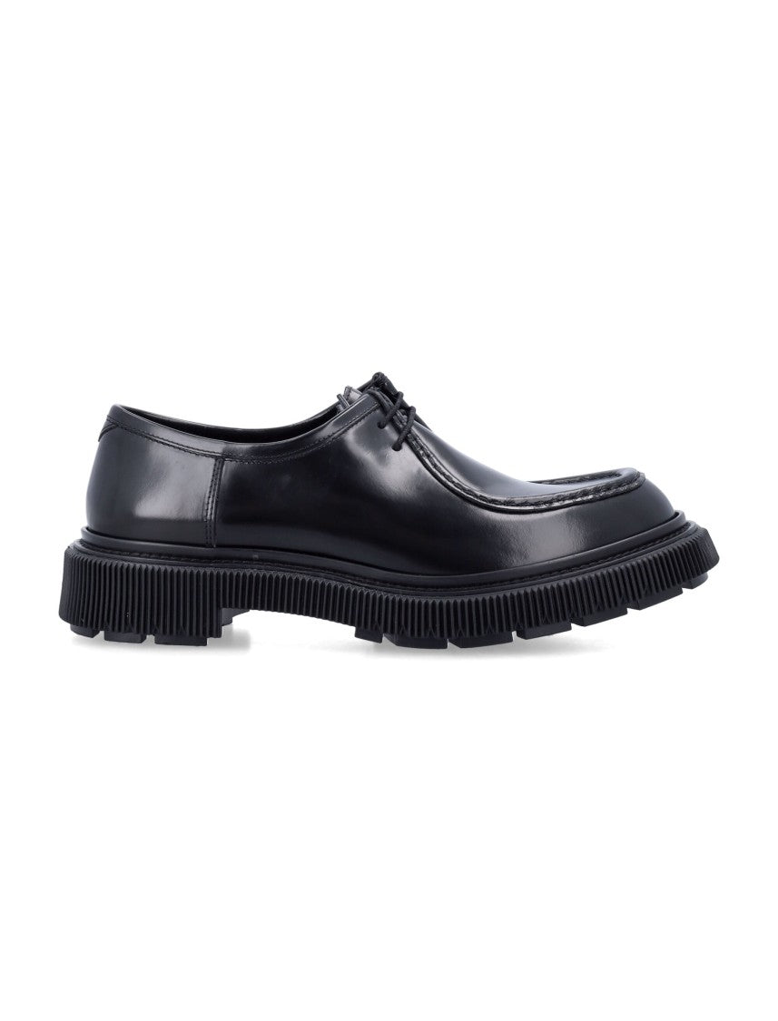 Adieu 212 Polished Black Lace-Up Shoes
