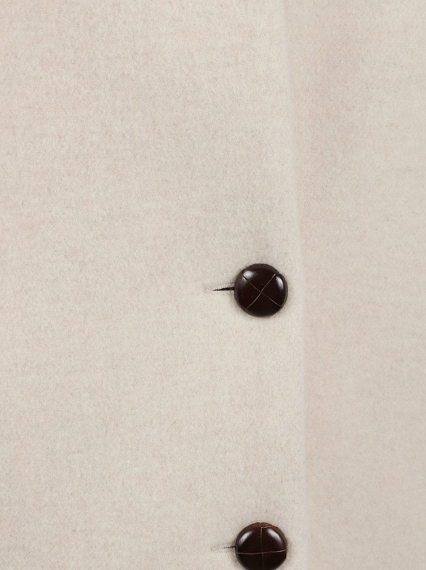 Isabel Marant Cropped Beige Coat With V-Neckline