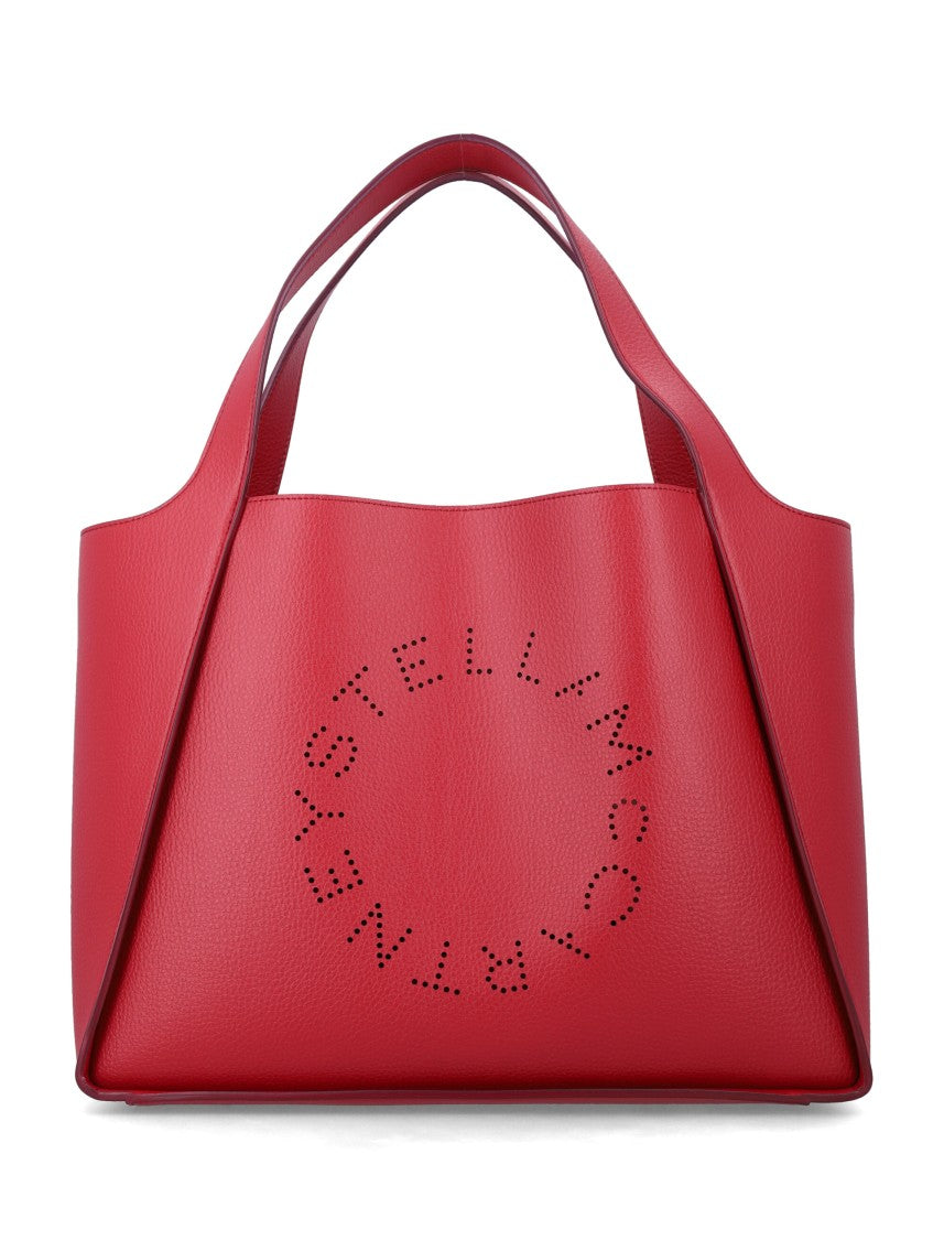 Stella Mccartney Logo Studded Vegan Leather Tote Bag
