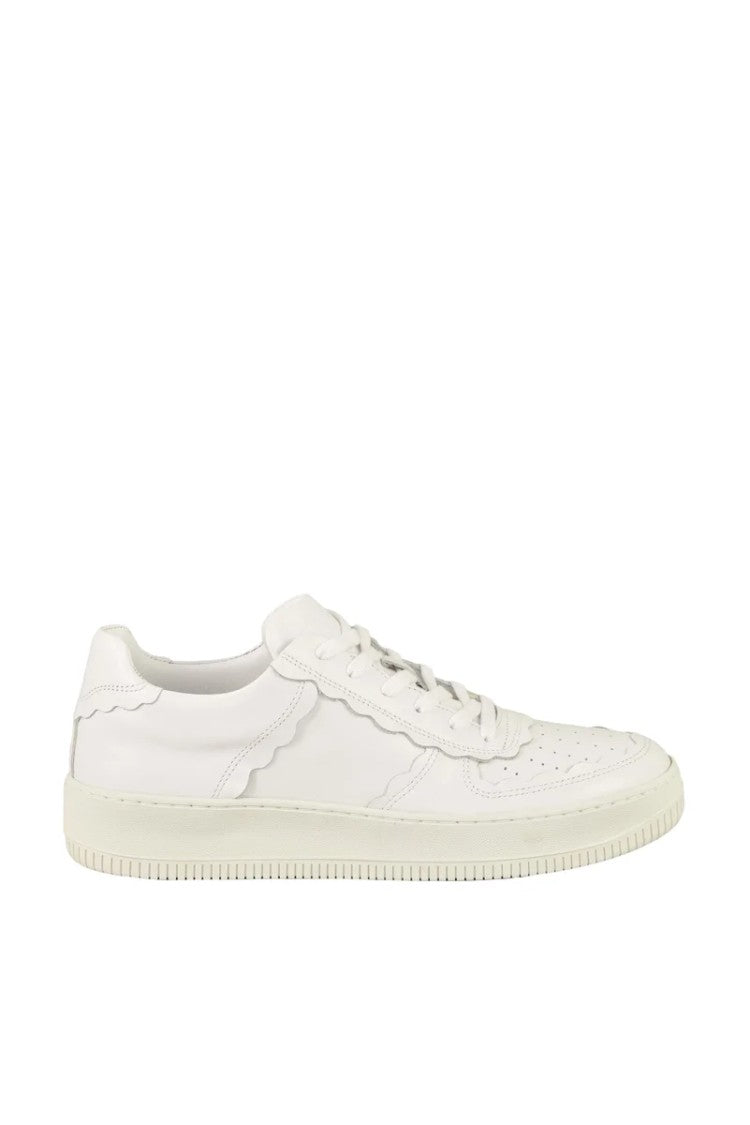 Do Something God White Leather Sneakers