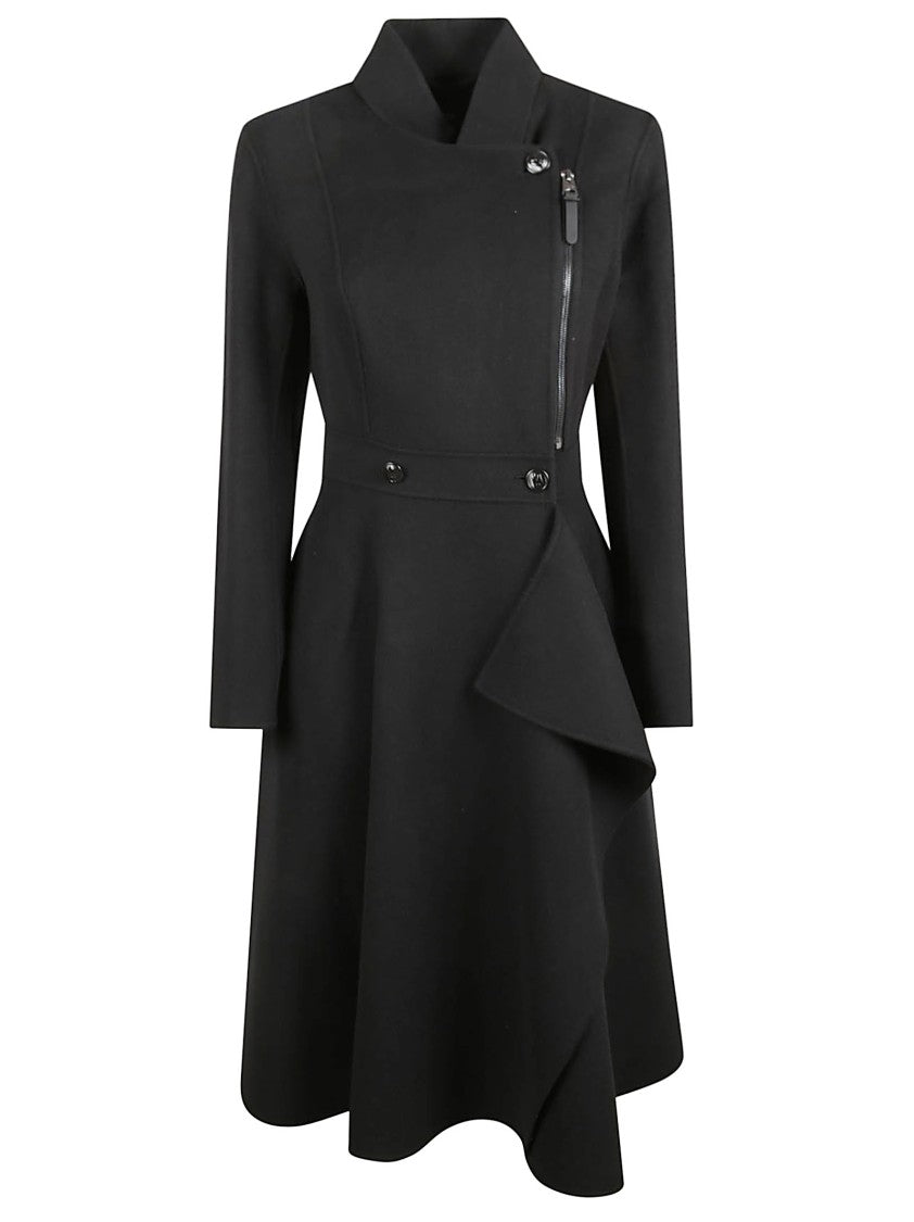 Mackage Asymmetrical Zip Coat With Flared Silhouette