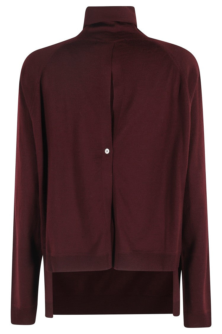 Department Five Yugo Pattern High Collar Sweater With Back Button Opening