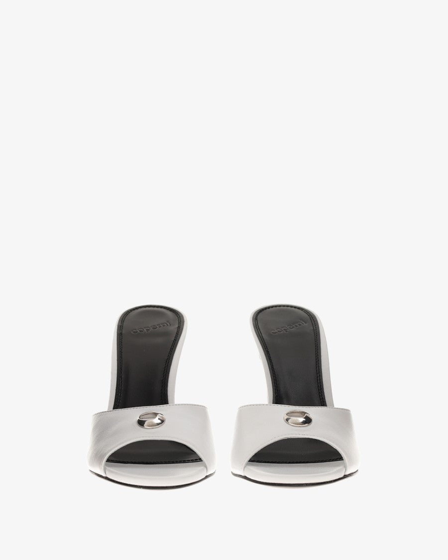 Coperni 95Mm Open-Toe Mules With Silver-Tone Logo Plaque