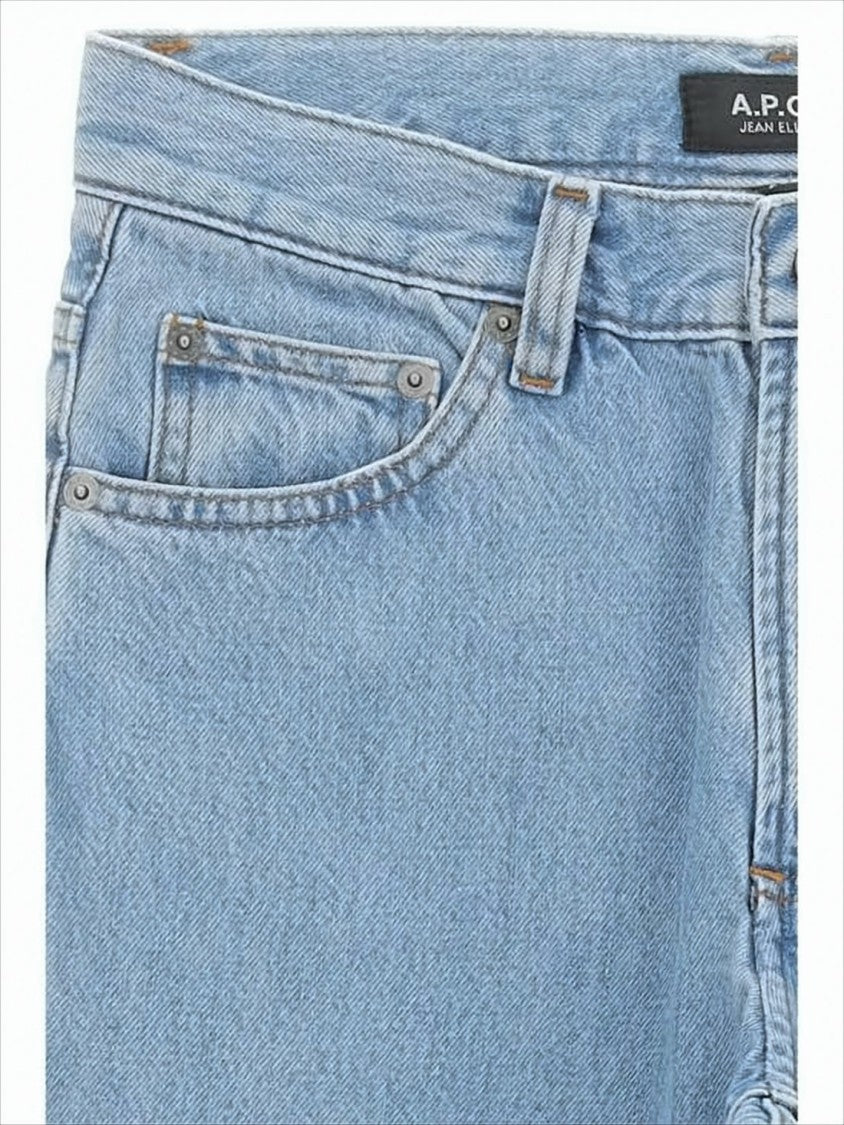 A.P.C. Light Blue High-Waisted Denim Pants