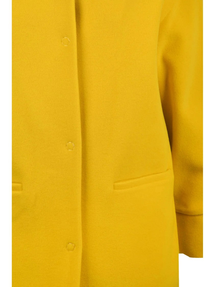 Oliver Horigamy Yellow Virgin Wool-Blend Coat