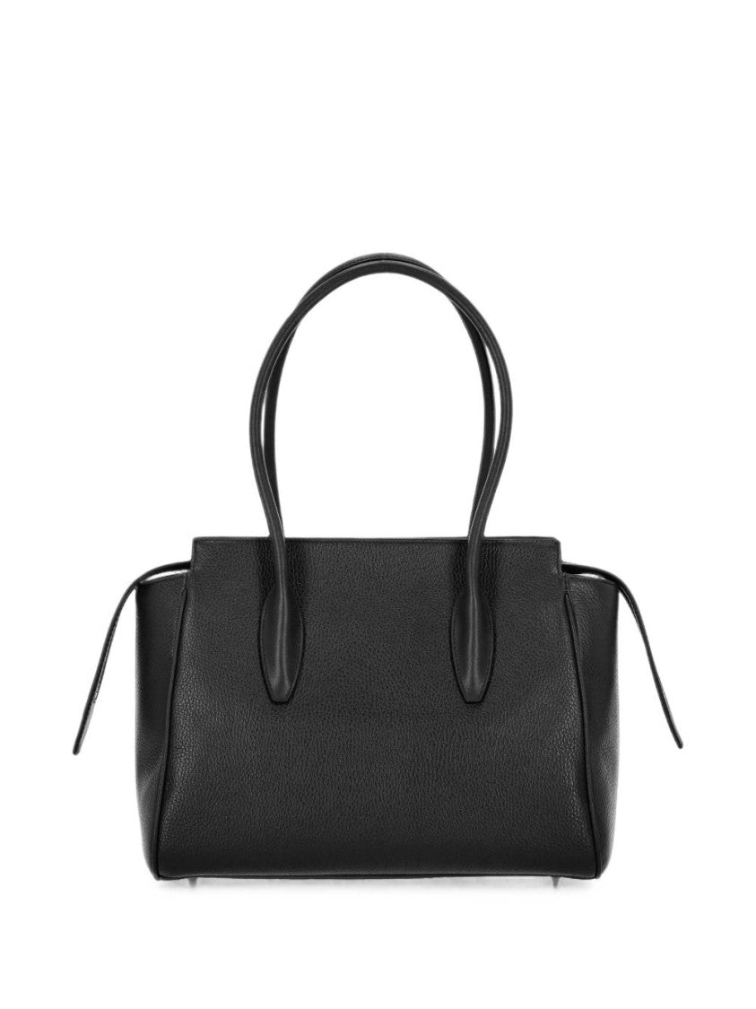 Furla Structured Smooth Leather Handbag With Rounded Handles