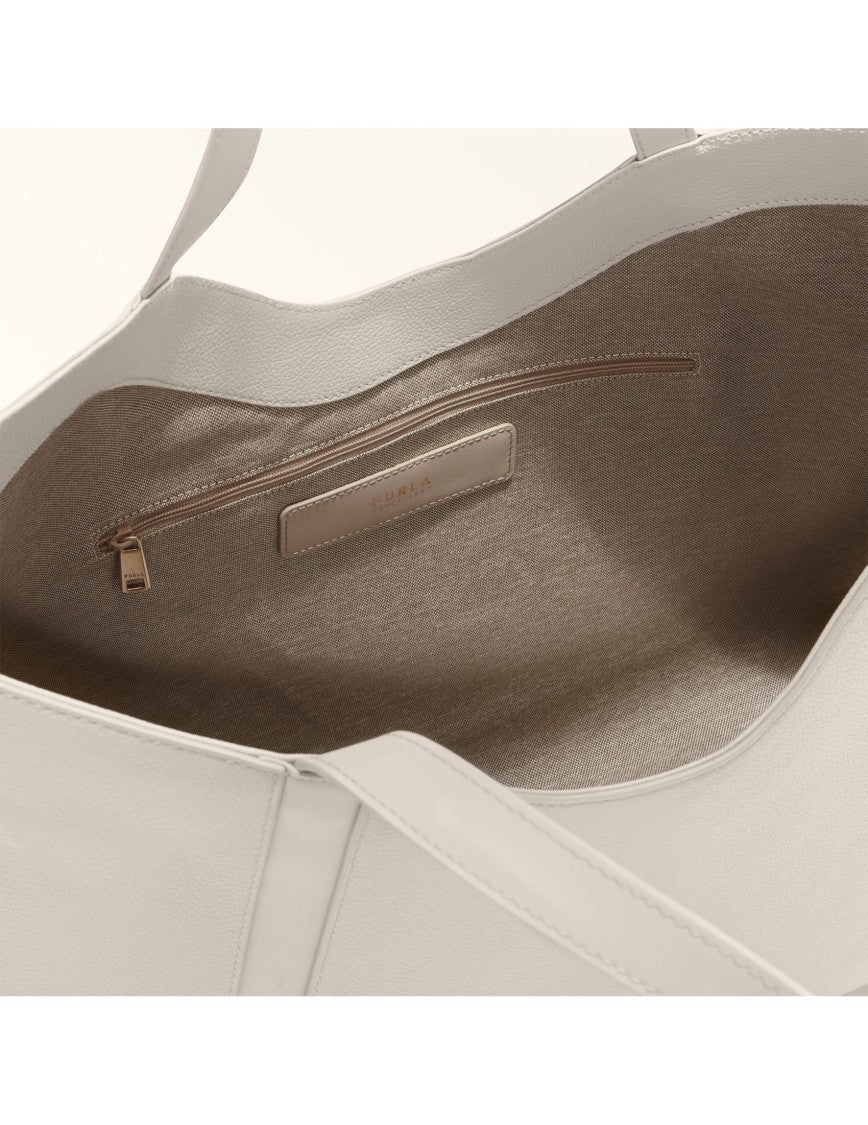 Furla Drop Xl Hobo Leather Bag Color Vanilla