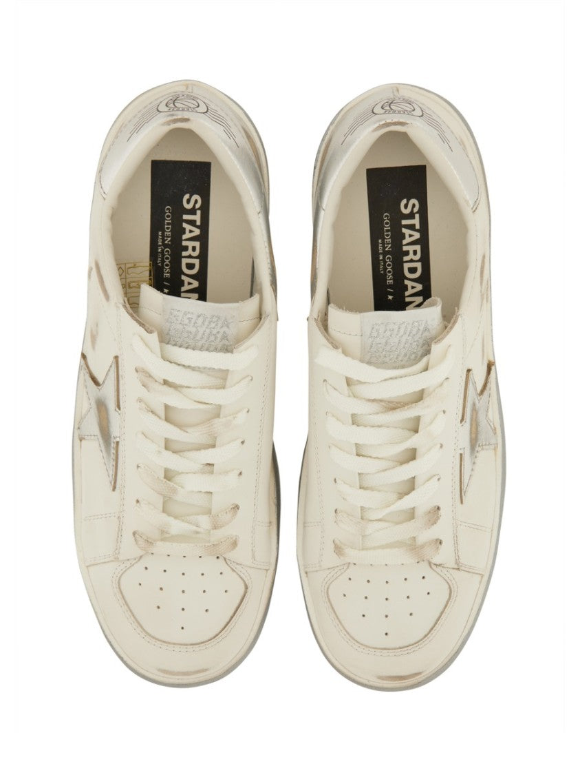 Golden Goose Stardan Leather Metallic Sneakers