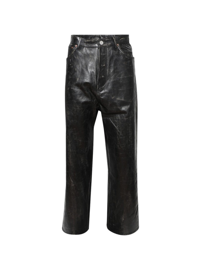 Vetements Distressed Pants Black