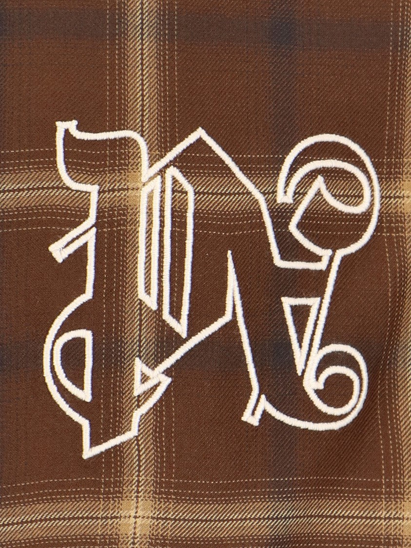 Palm Angels Checked Shirt – Brown