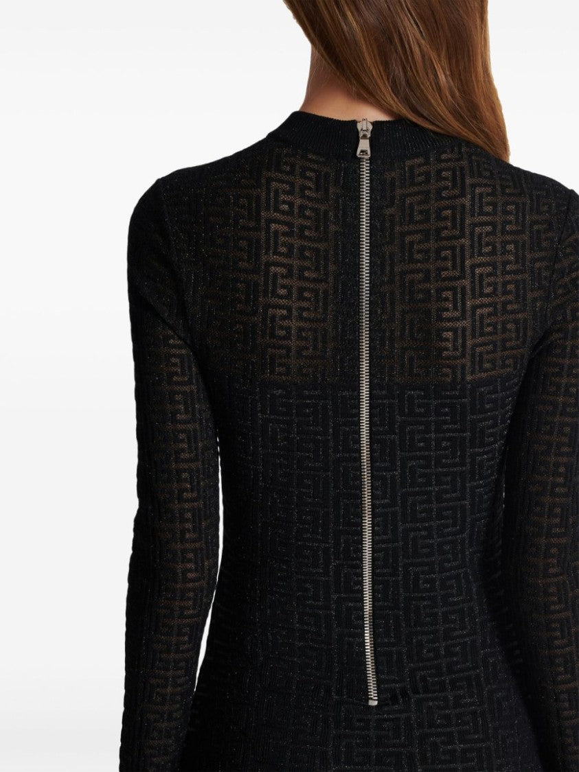Balmain Thigh-Length Black Dress