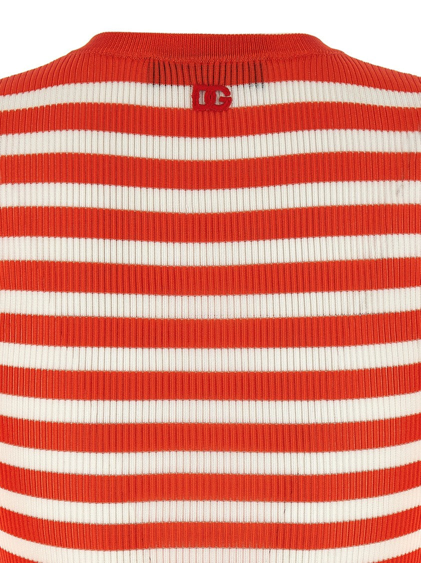 Dolce & Gabbana Striped Viscose Cardigan