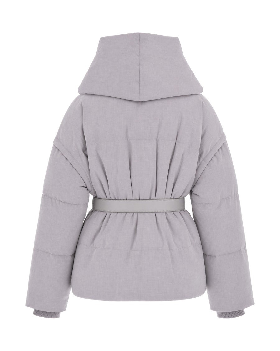 Patrizia Pepe Short Padded Jacket With Wide Shawl Collar