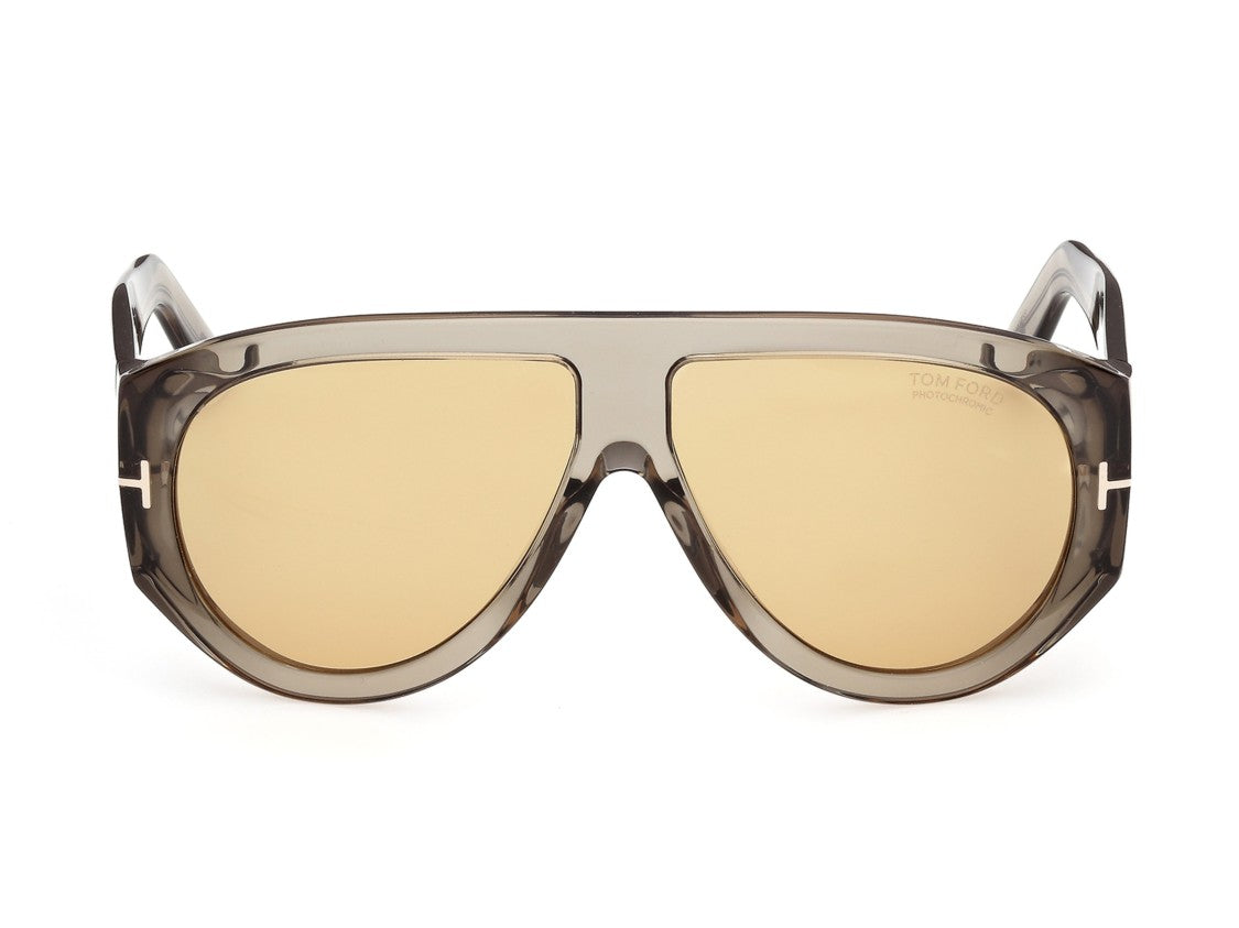 Tom Ford Ft1044 Oversized Grey Translucent Aviator Sunglasses