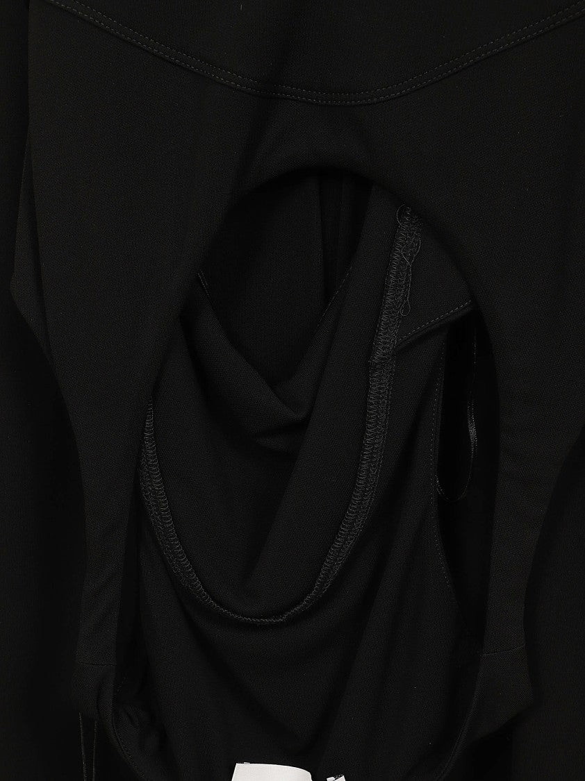 Max Mara Long Crepe Jersey Dress With Contoured Back Opening