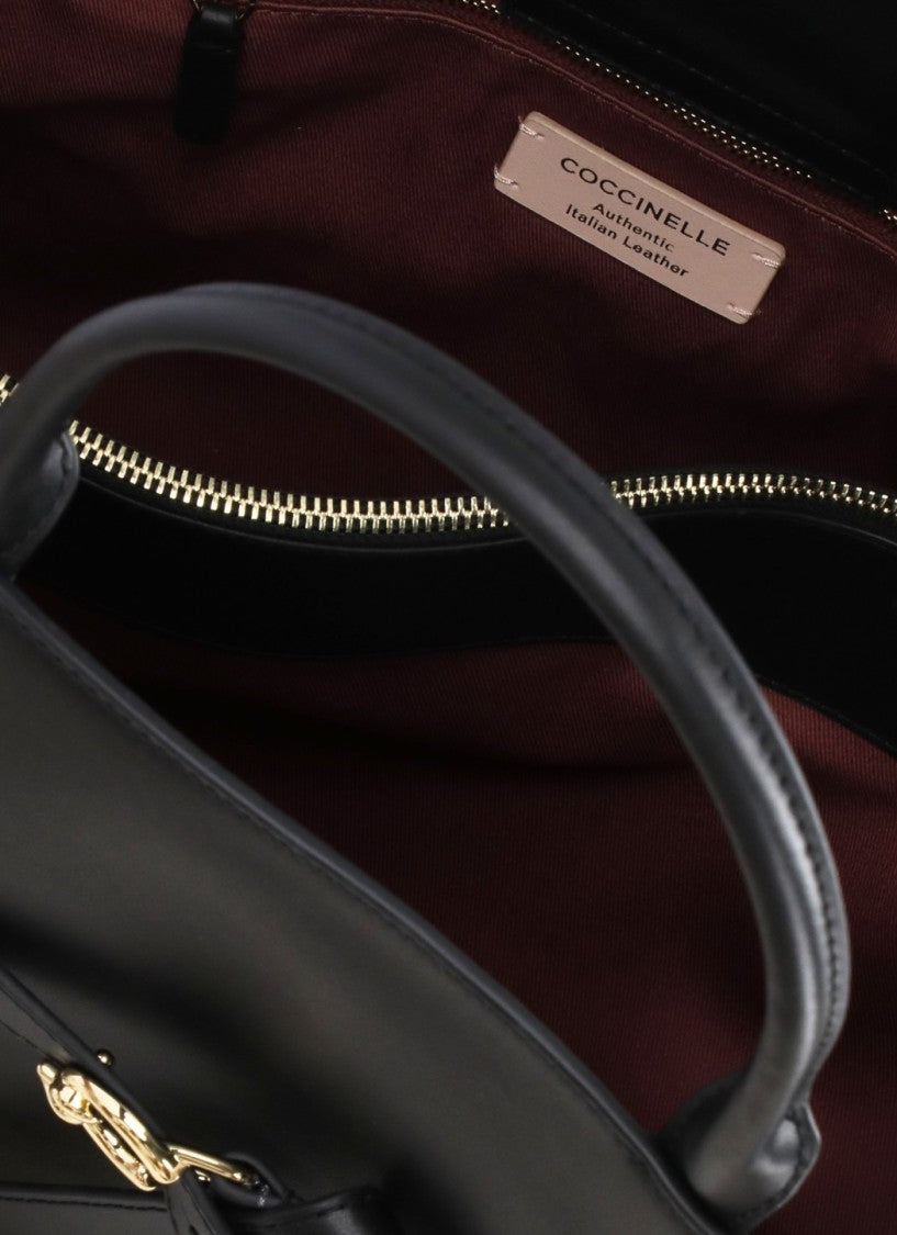 Coccinelle Structured Coccinelle Shoulder Bag With Signature Gold Hardware