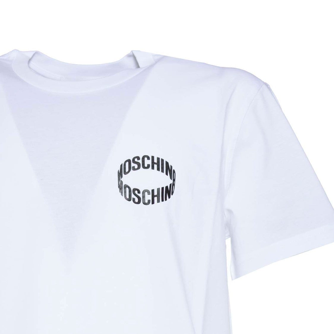 Moschino White Cotton T-Shirt With Loop Print