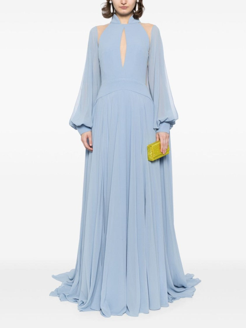 Saiid Kobeisy Crepe Georgette Long Dress