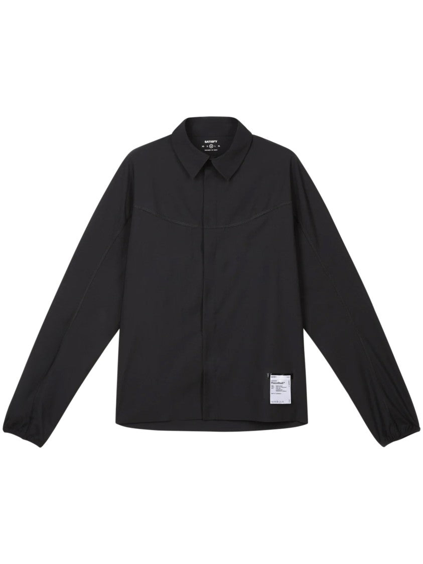 Satisfy Long-Sleeved Black River Shirt With Minimalist Design
