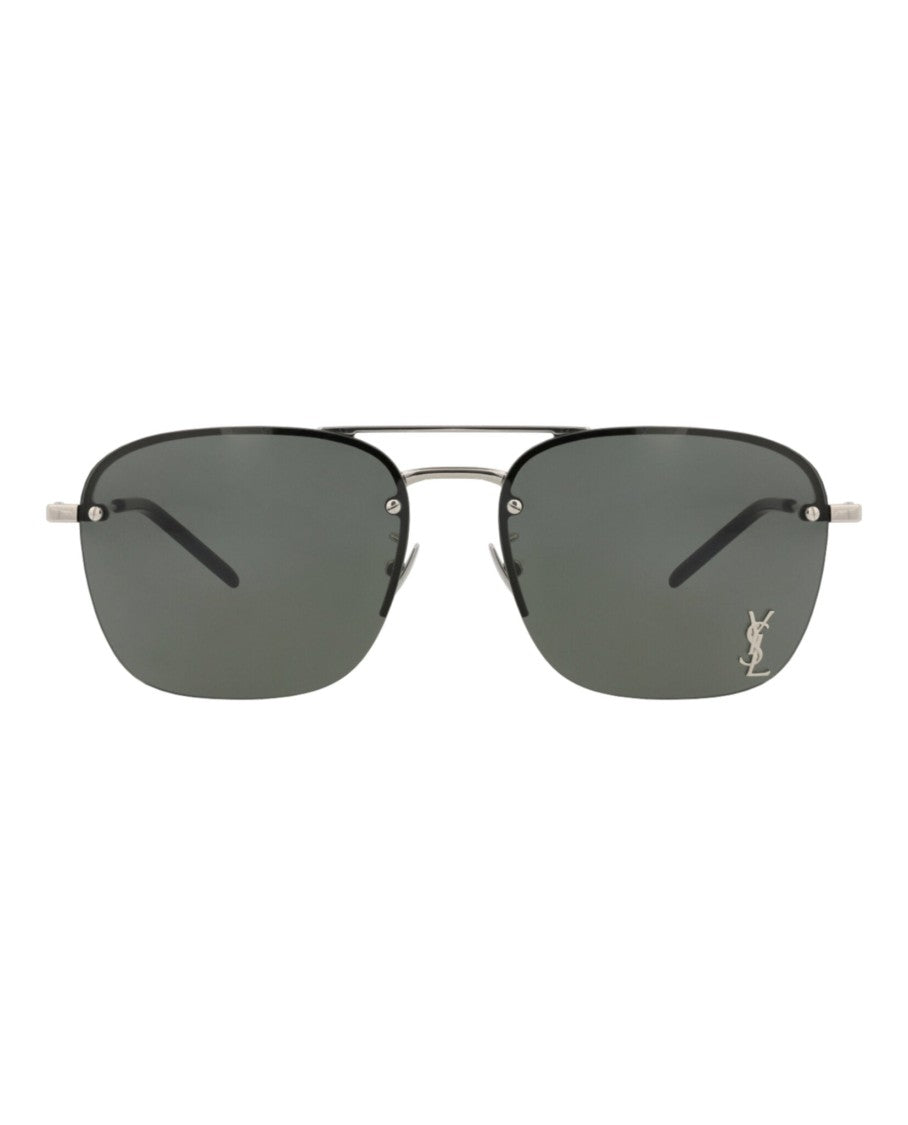 Saint Laurent Aviator-Frame Metal Sunglasses