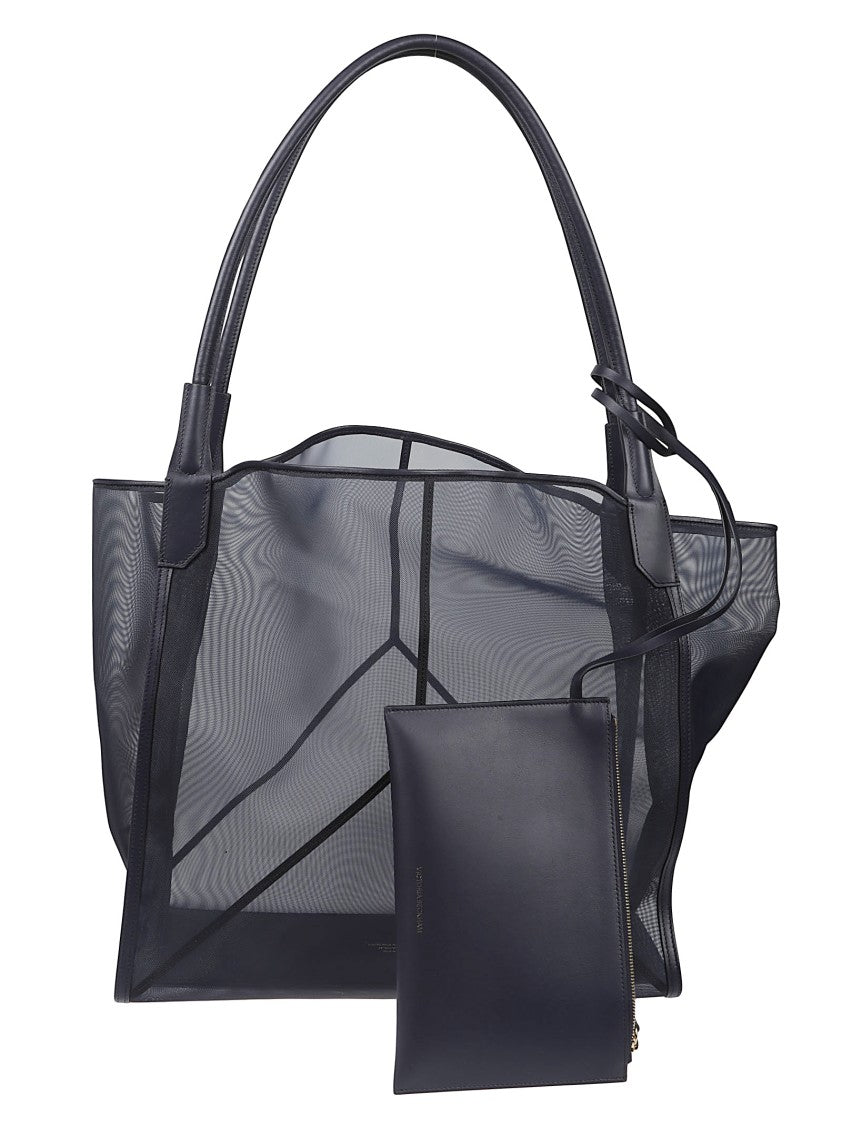 Victoria Beckham Large Victoria Transparent Polyamide Mesh Tote