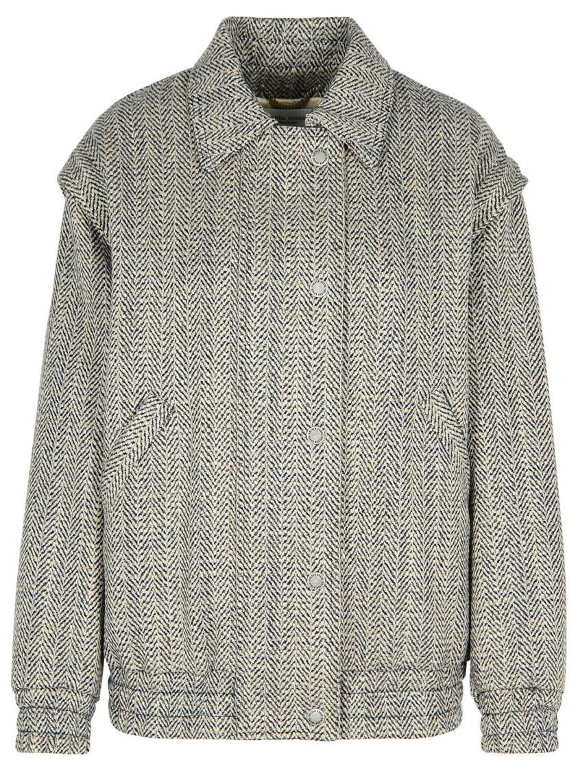 Golden Goose Grey Wool Blend Bomber Jacket