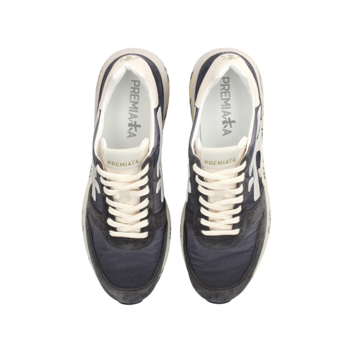 Premiata Suede And Shaded Technical Fabric Mick Sneakers