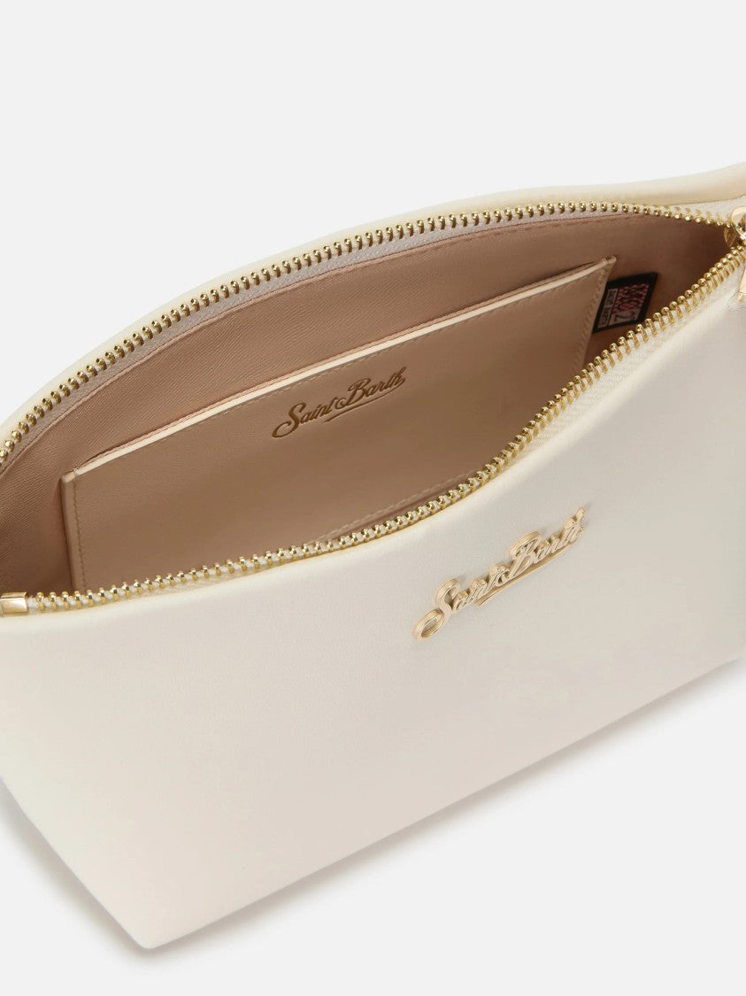Mc2 Saint Barth Minimalist Handbag With Structured Silhouette And Gold-Tone Accents