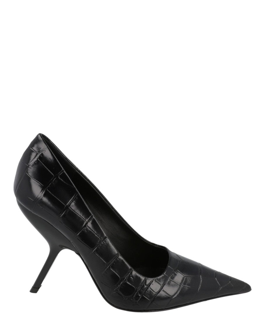 Ferragamo Eva Crocodile Leather Pumps