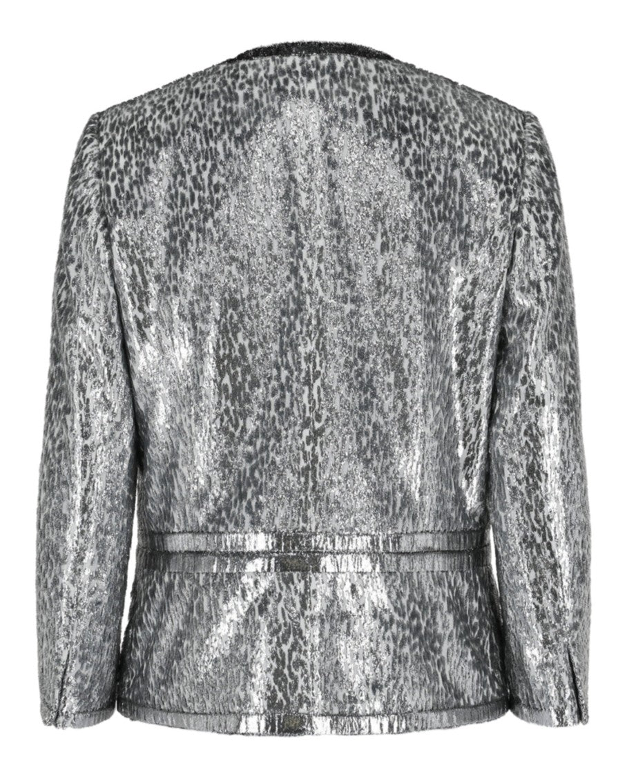 Givenchy Animal Print Single-Breasted Jacket