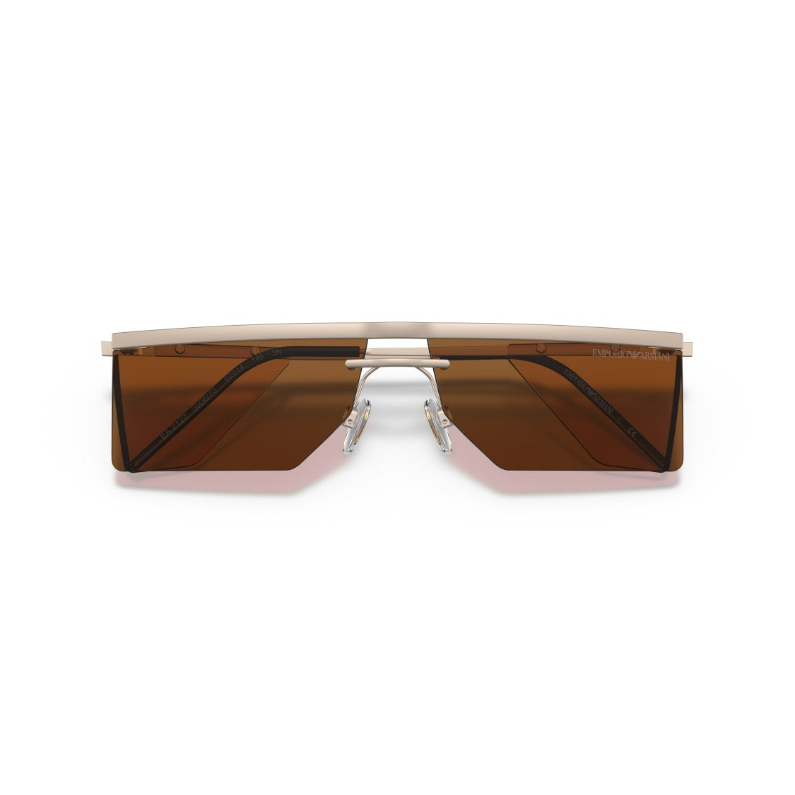 Emporio Armani 2123 Sole Geometric Metal Sunglasses With Gradient Lenses