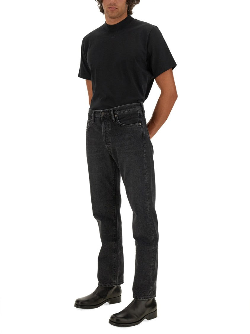 Courrèges Black T-Shirt With Logo Detail