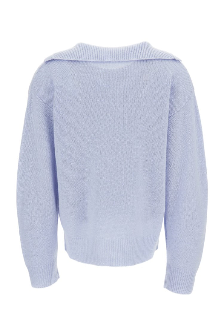 Barena Light Blue Duse Cashmere Polo Shirt