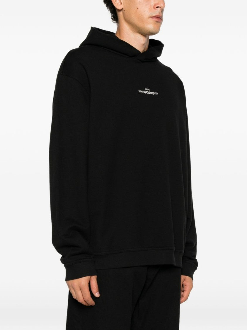 Maison Margiela Black Upside-Down Logo Hoodie