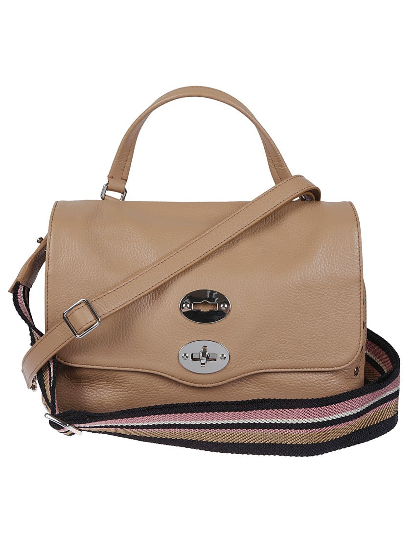 Zanellato Structured Leather Handbag With Polished Metallic Clasp