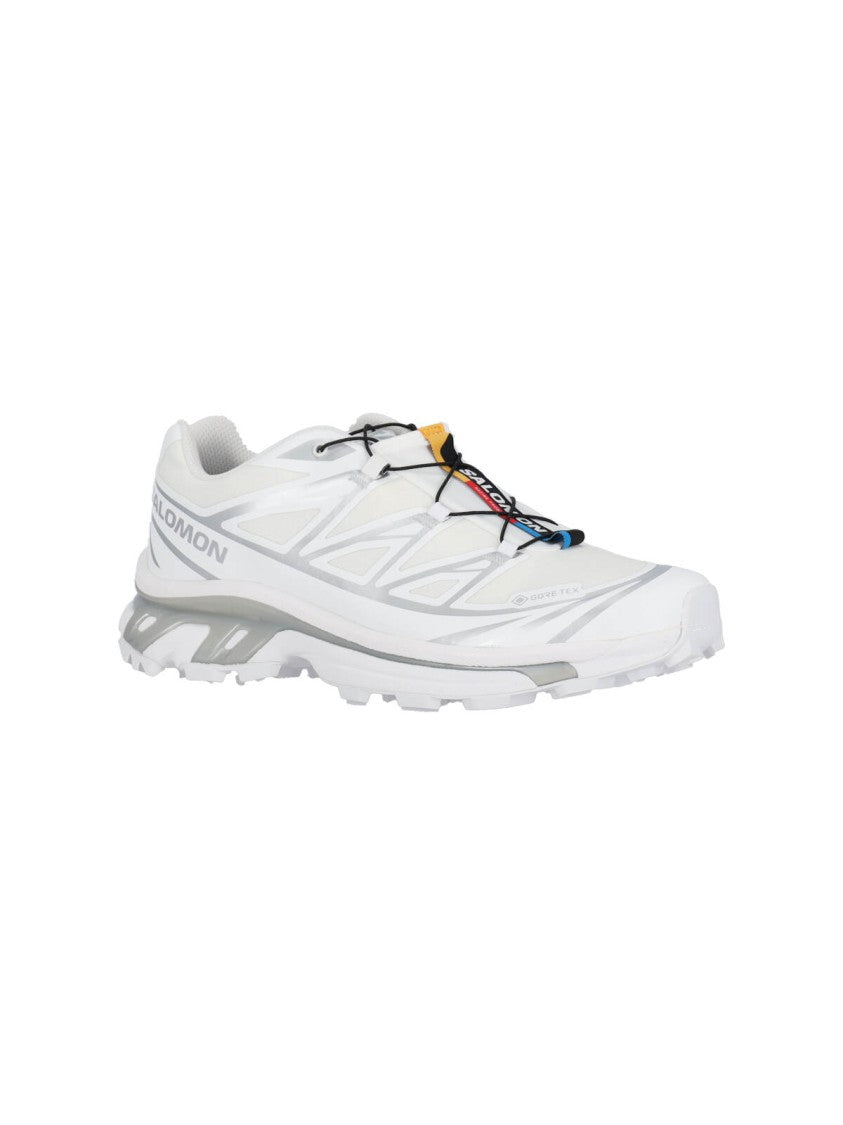 Salomon White Xt-6 Gore-Tex Fabric Sneakers