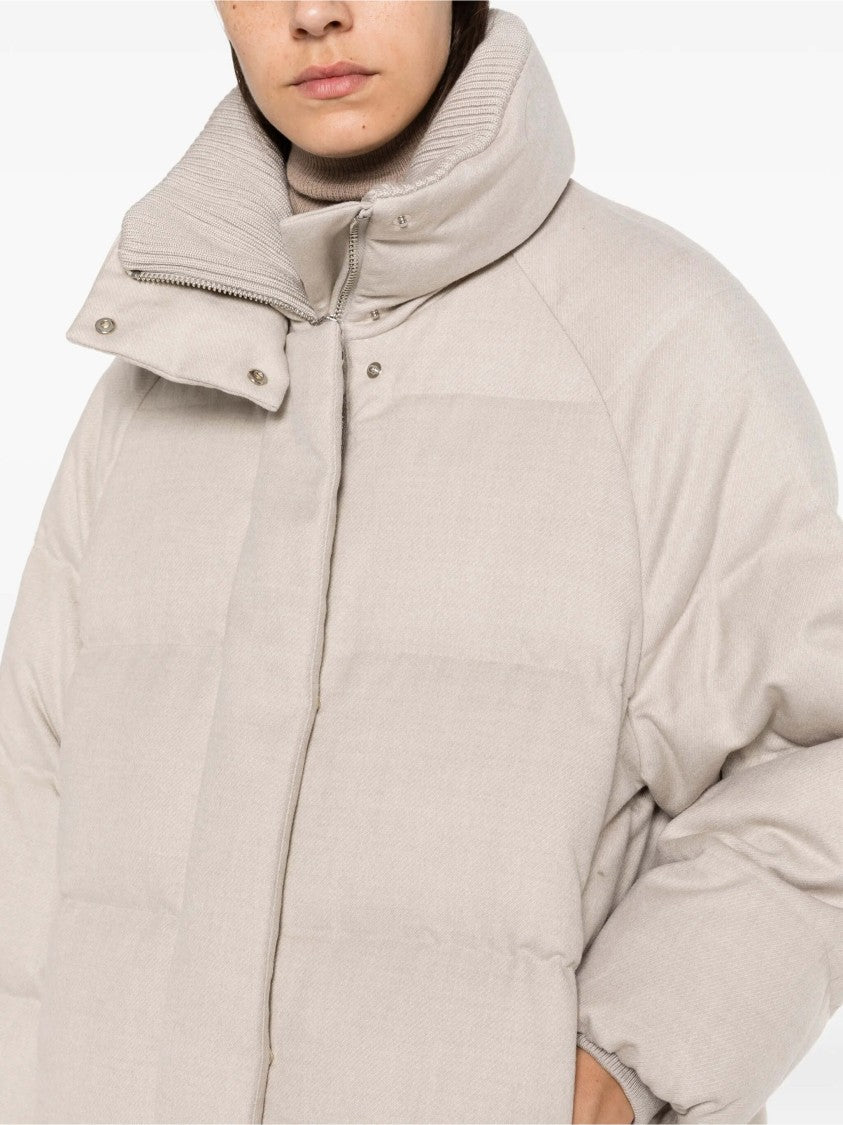 Duno Short Ribbed-Collar Down Jacket