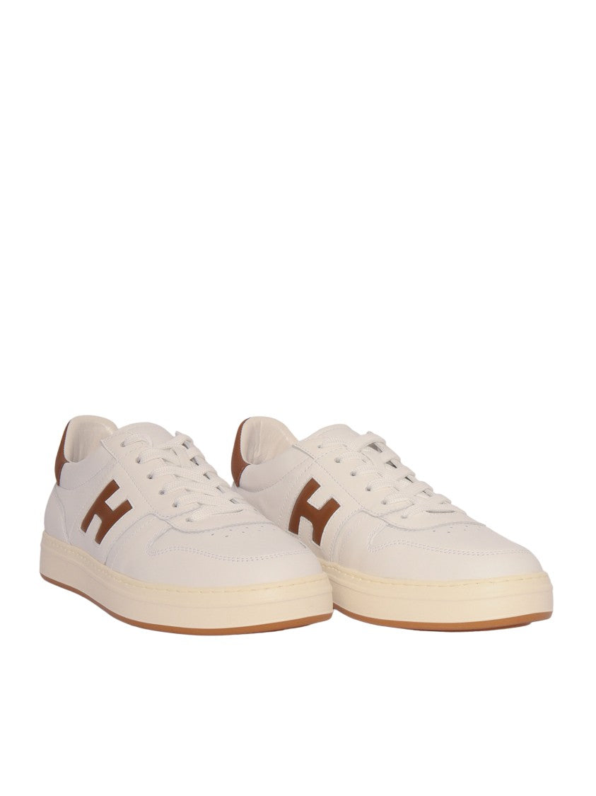 Hogan H668 Contrast Leather Logo Sneakers