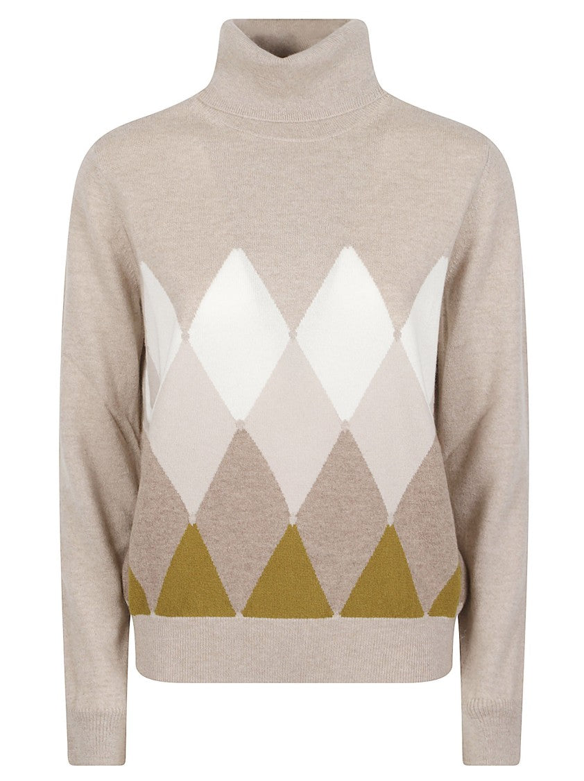 Ballantyne Turtle Neck Classic Diamon Argyle Cashmere Turtleneck