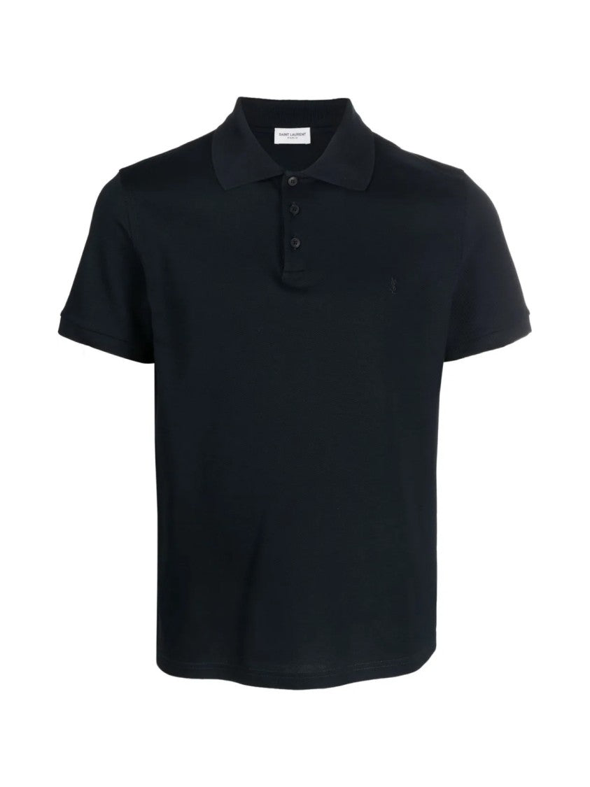 Saint Laurent Cassandre Ysl Logo Polo Shirt