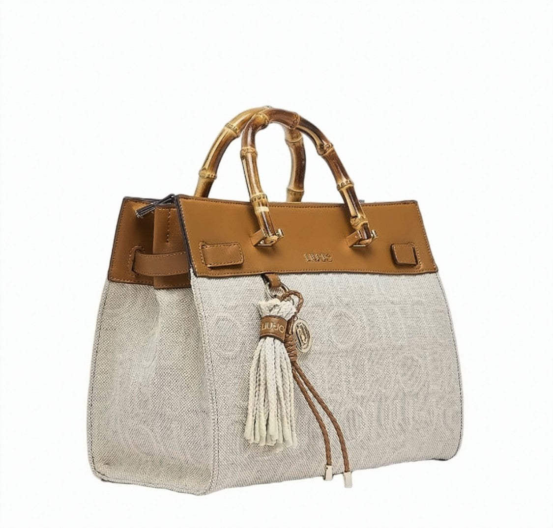 Liu Jo Jute Handle Medium Handbag