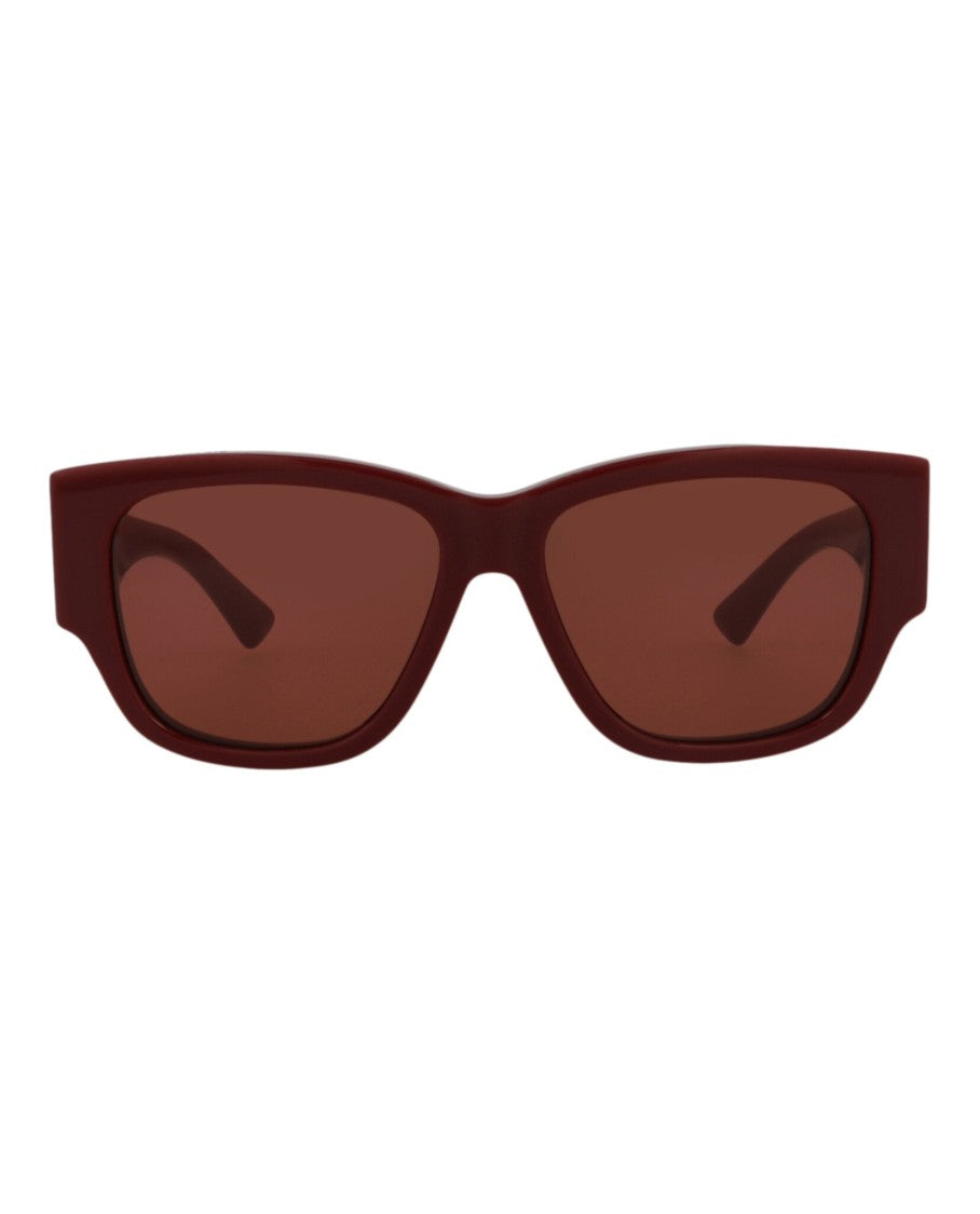 Bottega Veneta Bold Square-Frame Acetate Sunglasses With Saddle Nose Bridge