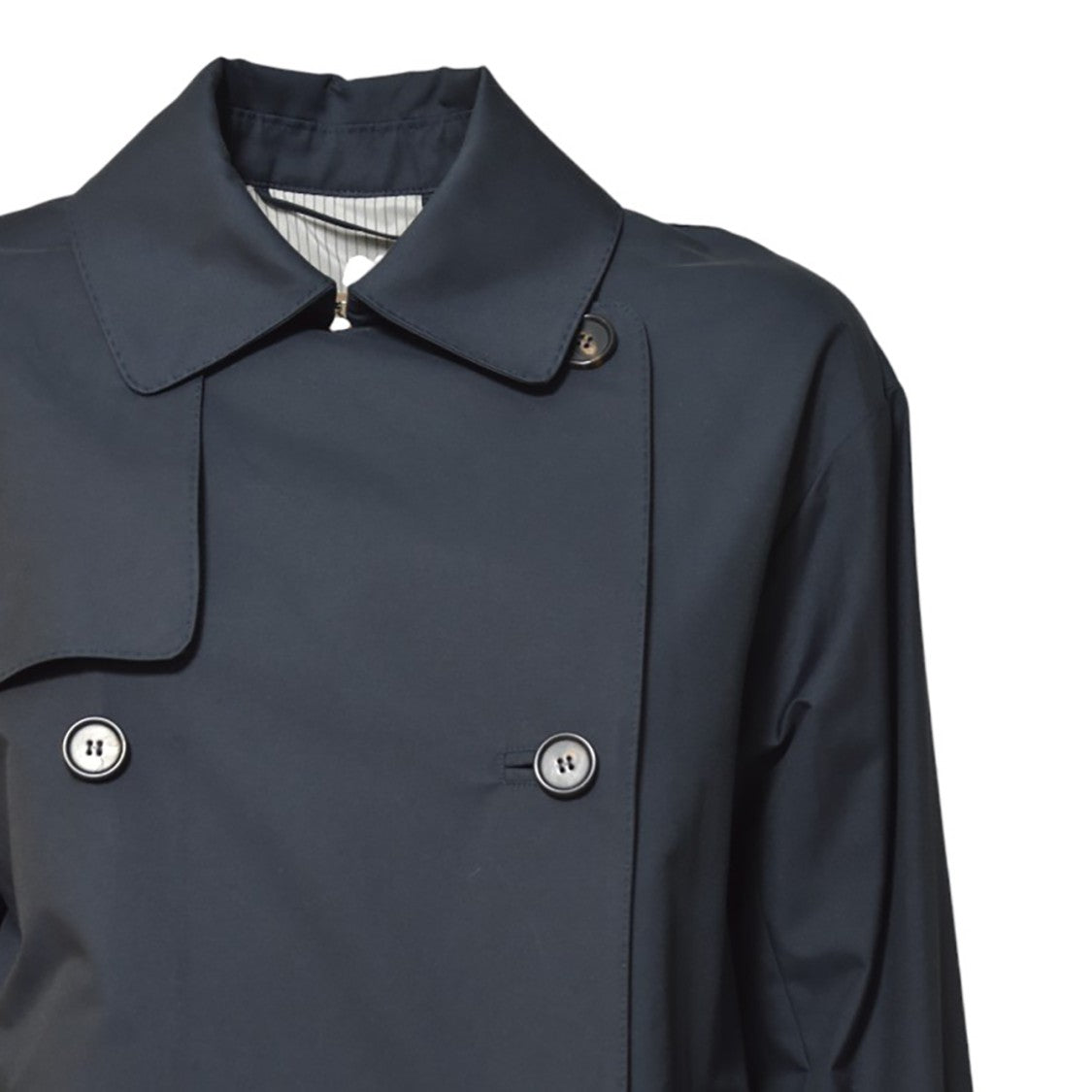 Max Mara Short Double-Breasted Water-Repellent Trench Coat