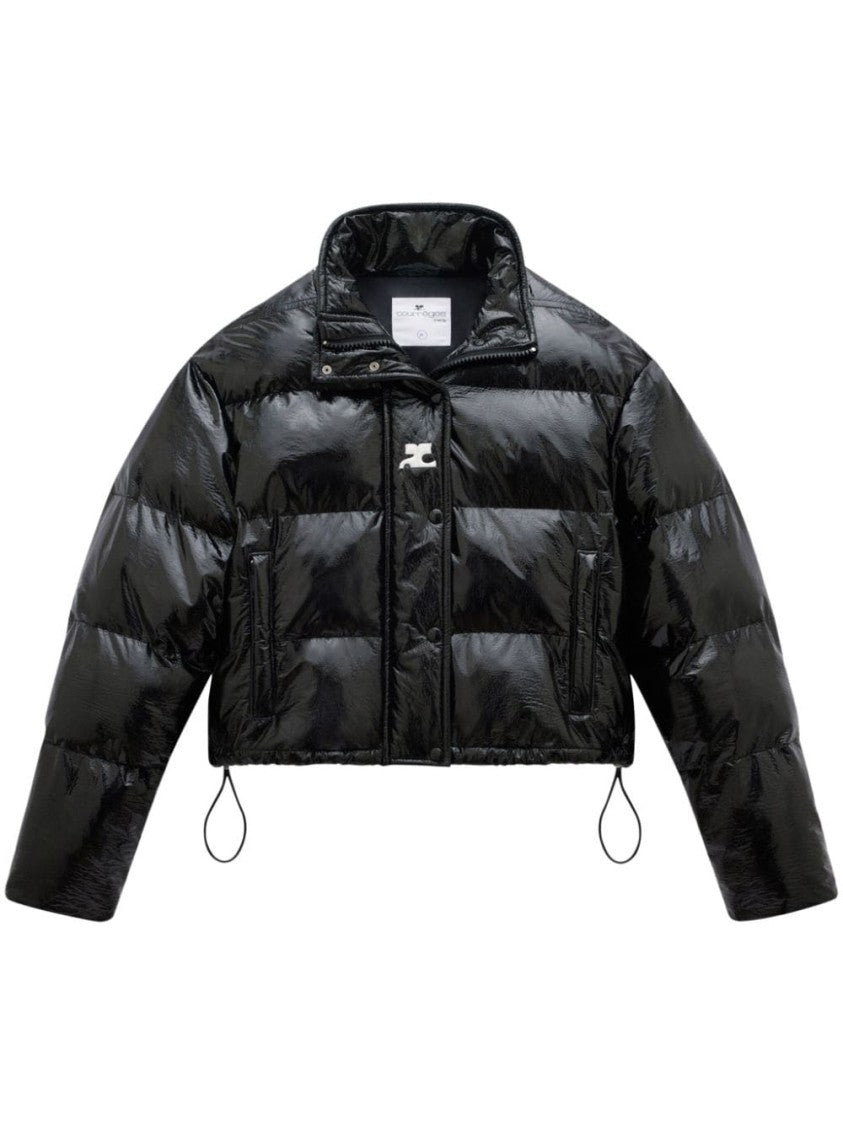 Courrèges Glossy Black Padded Jacket