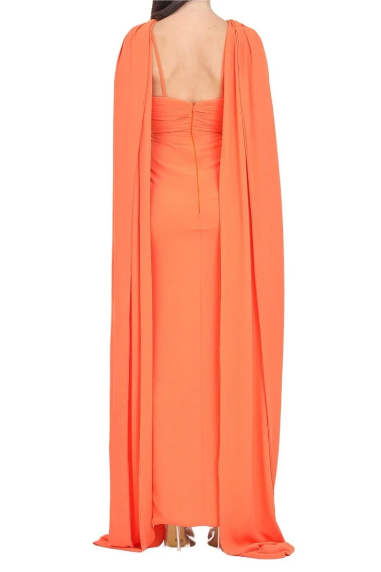 Salvo Martorana Long Voile Dress - Orange