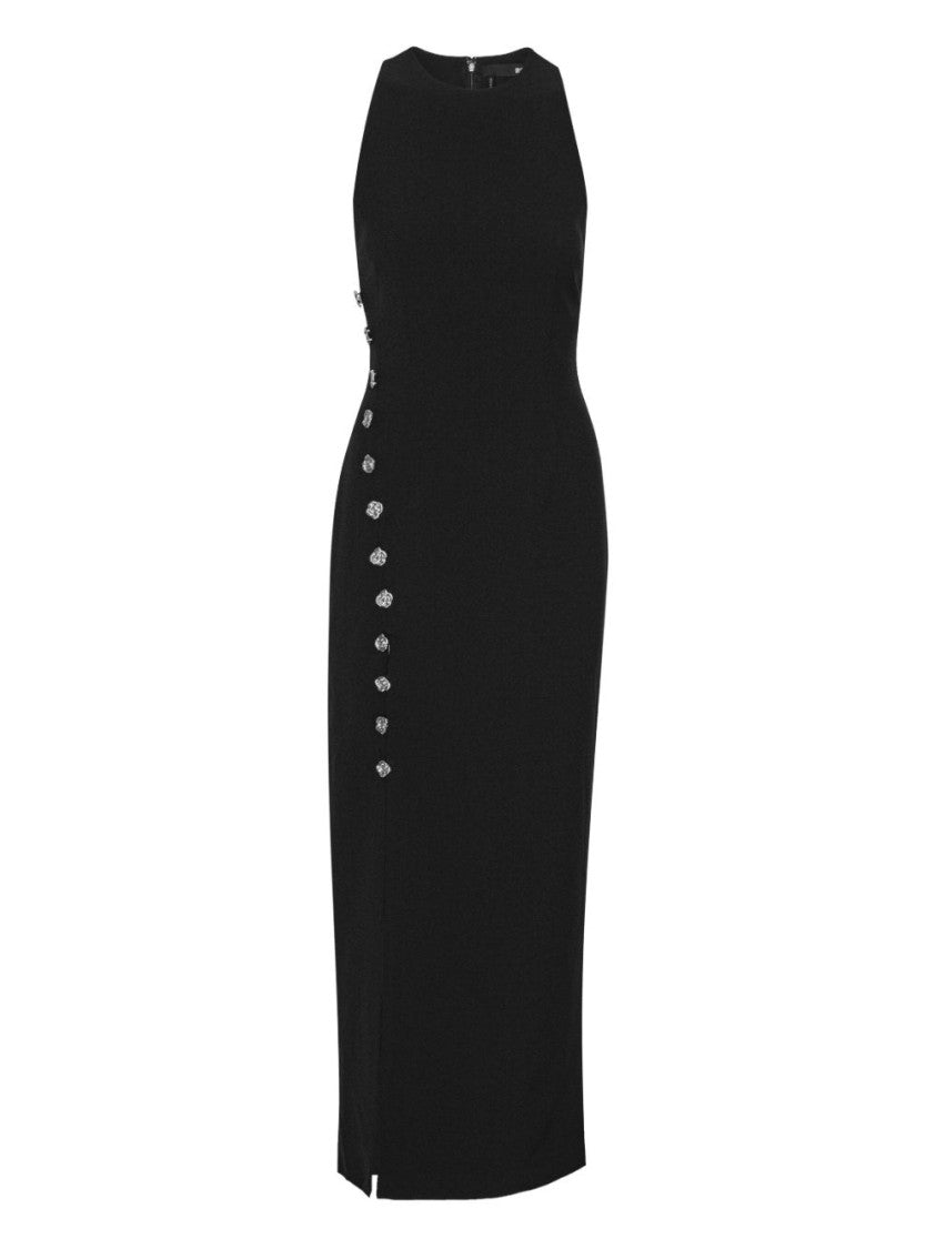 Rotate Form-Fitting Long Dress With High Neckline