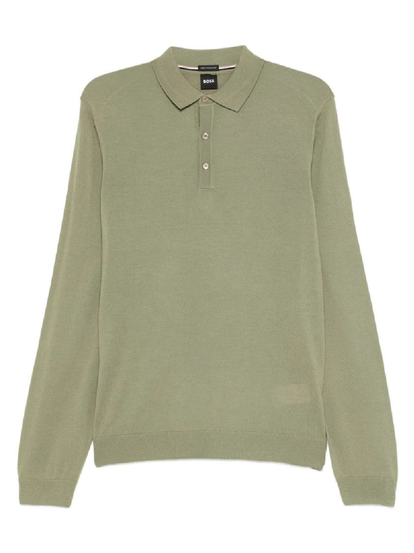 Hugo Boss Long-Sleeve Polo Shirt With Classic Collar
