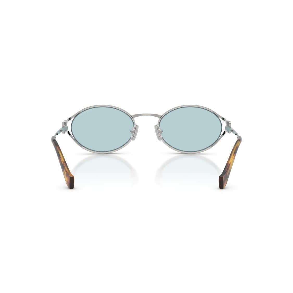 Miu Miu 0Mu 52Ys Oval Blue-Tinted Sunglasses