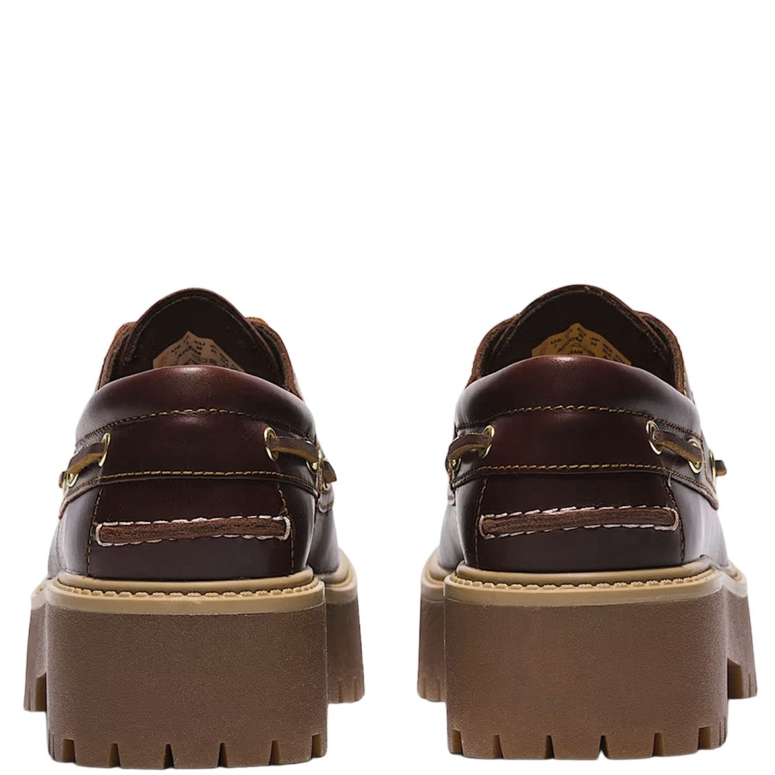 Timberland Stone Street Leather Platform Loafers With 360° Lacing And Chunky Sole